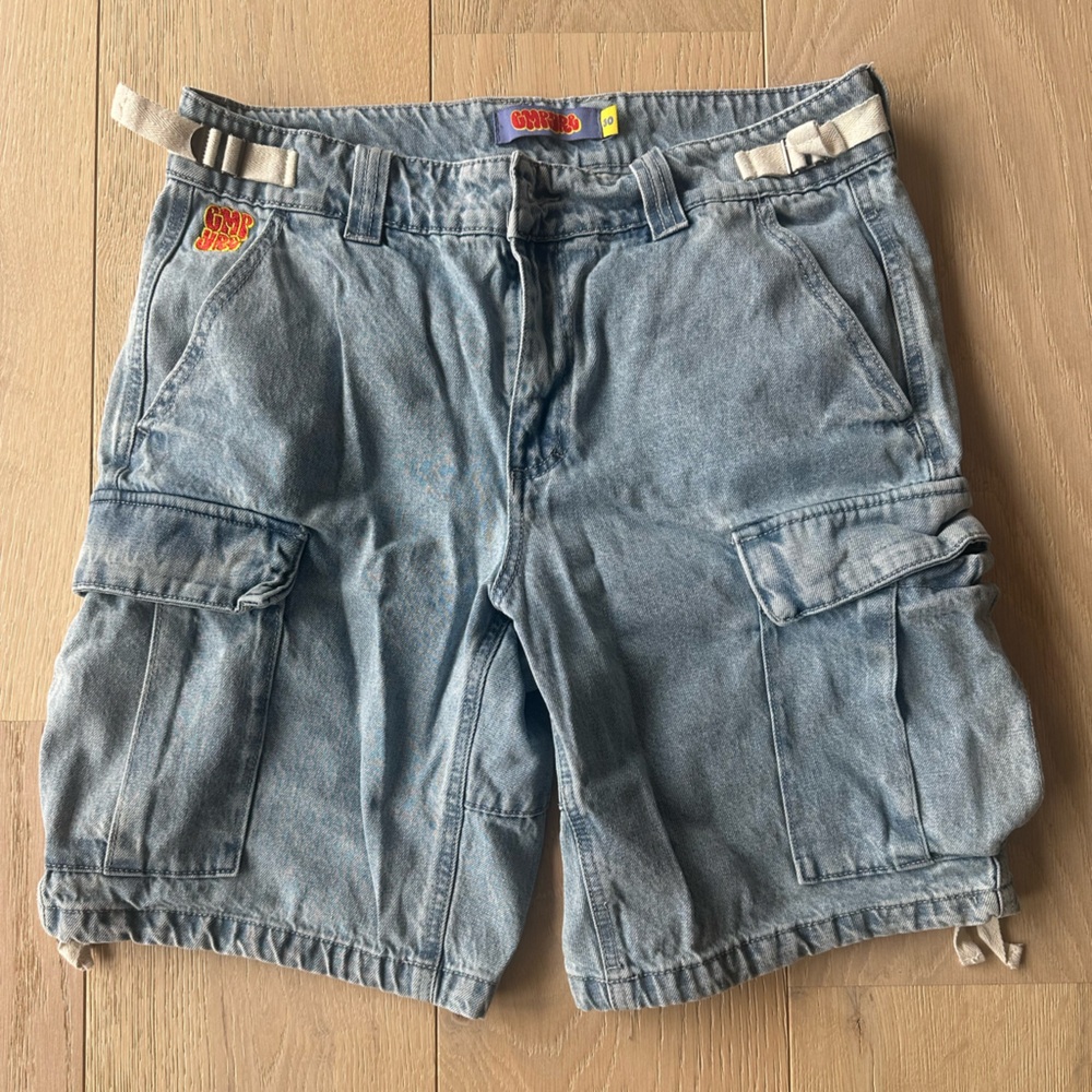 Empyre Light Blue Cargo Shorts with Pockets